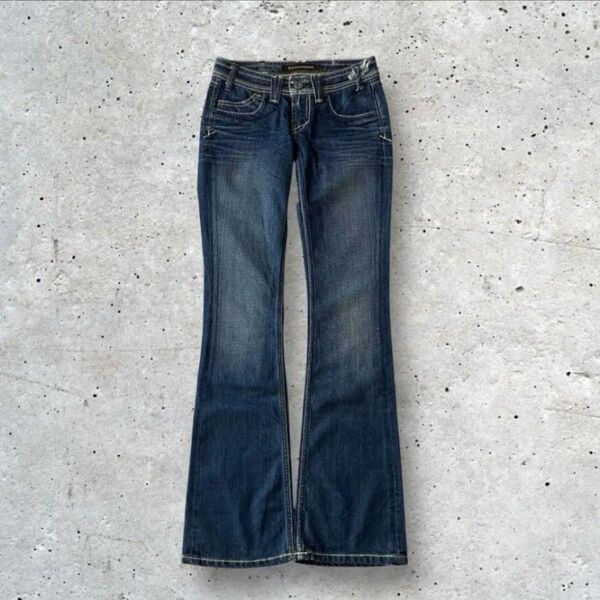 【GWセール価格】YANUK デニムパンツ ジーンズ フレアデニム ブーツカット ブルー 25