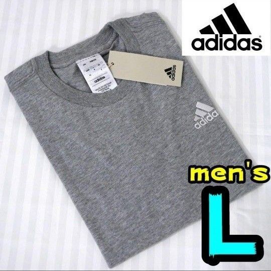 【新品】アディダス Tシャツ L メンズ グレー ⑨