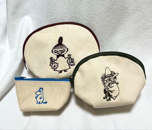 ムーミン 刺繍ポーチ 3個セット GLOW付録