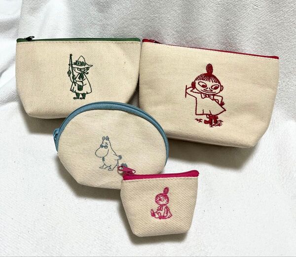 ムーミン 刺繍ポーチ 4個セット グロウ 付録