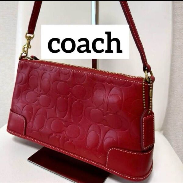 コーチ COACH シグネチャー アクセサリーポーチ ミニ ワンショルダー レザー バッグ