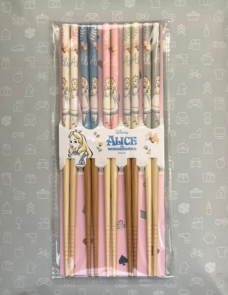 ディズニー 不思議の国のアリス 箸 5膳セット 未使用品