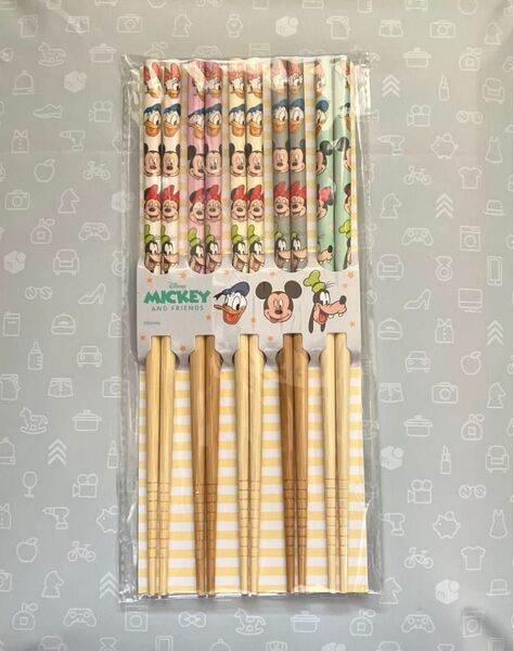 ディズニー ミッキーアンドフレンズ お箸 5膳セット 未使用品