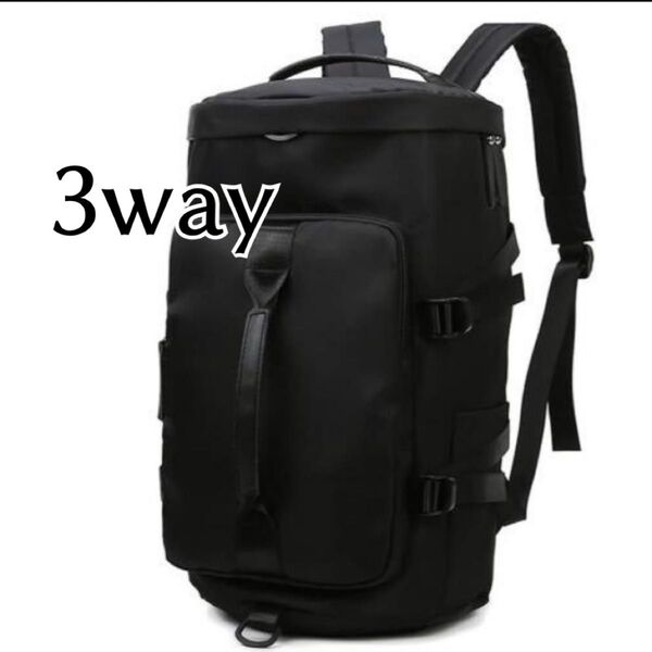 リュック ボストンバッグ ショルダーバッグ 軽い 3way 部活 防水 黒