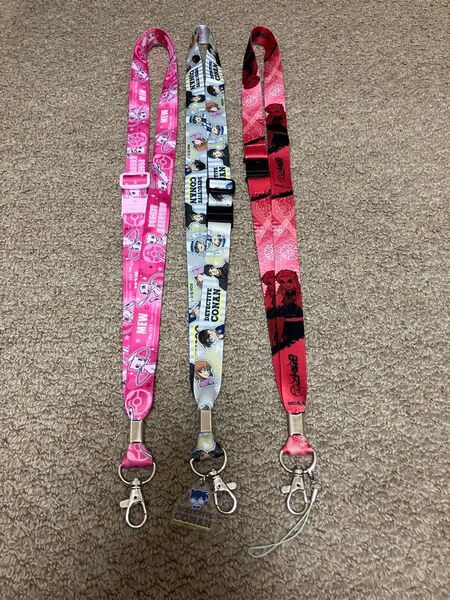 【中古品】キャラクター ネックストラップ3本セット