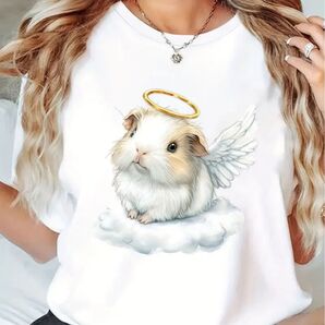 天使モルモット 半袖Tシャツ