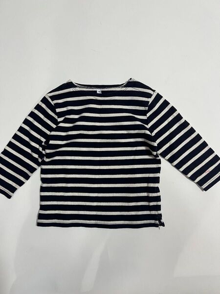 2枚セット 無印 apreslescours コットン地 トップス 90 100 キッズ ボーダー ネイビー