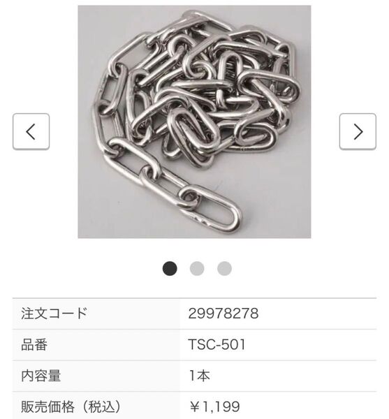 ステンレスチェーン 約1.0m 1本