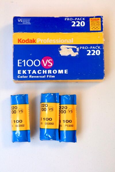 Kodak E100VS EKTACHROME 220 3本セット2002年有効期限切れ