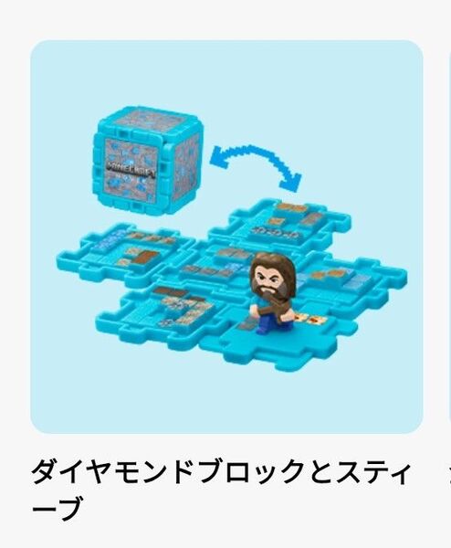 Minecraft マインクラフト ハッピーセット マクドナルド マイクラ第2弾 ダイヤモンドブロックとスティーブ