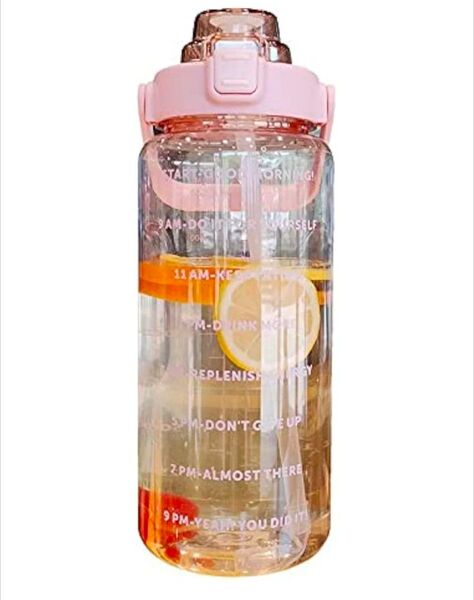 ボトル 水筒 2L 大容量 ポータブルストロースポーツウォーターボトル