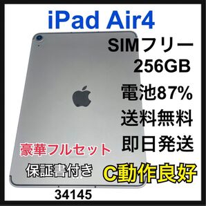 電池87% iPad Air 4 256 GB SIMフリー グレイ 本体