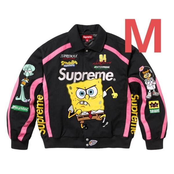 Supreme x SpongeBob SquarePants Jeff Hamilton Racing Jacket Black