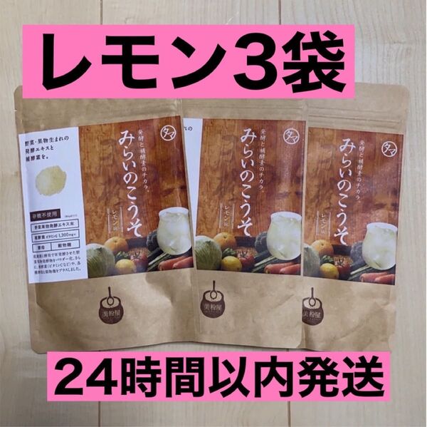 【新品未開封】 みらいのこうそ レモン味 100g×3袋 タマチャンショップ