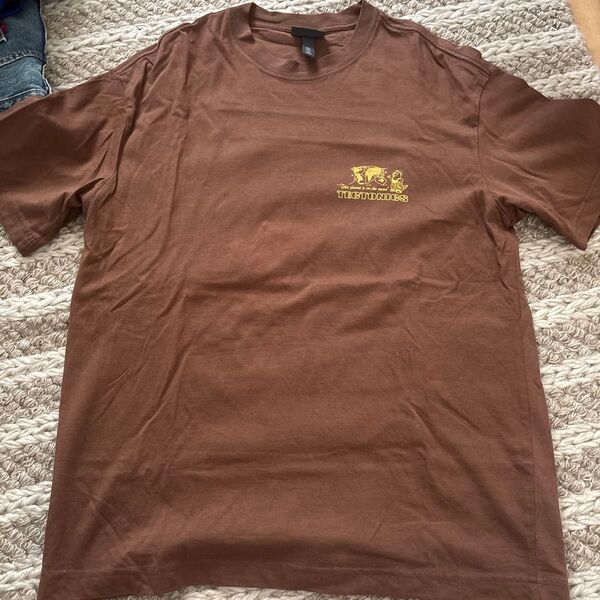 H&M Tシャツ ブラウン ルーズフィット S
