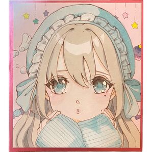 オリジナルイラスト 手書きイラスト ミニ色紙