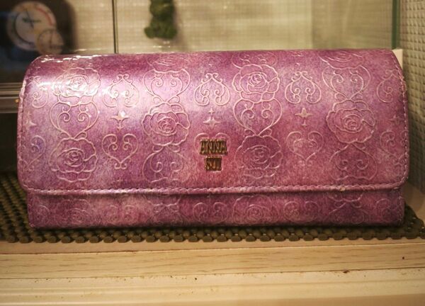 ANNA SUI アナスイ ローズハート 長財布 パープル