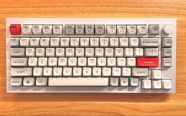 keychron q1pro white 赤軸 US配列