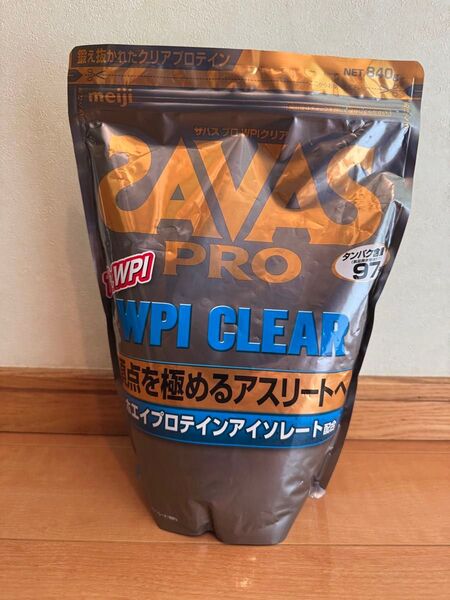 90明治ザバス(SAVAS) プロ WPI クリア 840g 頂点を極めるアスリート 鍛え抜かれた最高レベルのプロテイン お買得