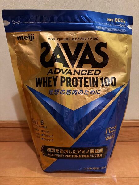 44明治 ザバス アドバンスト ホエイプロテイン100 バニラ風味 900g 理想の筋肉 カラダ作り アスリート アミノ酸安い