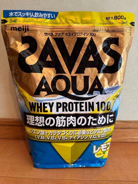 34明治 ザバス SAVAS アクア ホエイプロテイン100 レモン風味 800g プロテイン ダイエット 理想の筋肉 安い