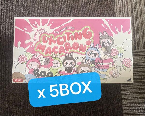 5Box ポップマート THE MONSTERS Exciting Macaron ぬいぐるみ シリーズ アソートボックス