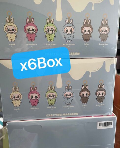 6Box popmart アソートボックス LABUBU MONSTERS Macaron ぬいぐるみ シュリンク付き