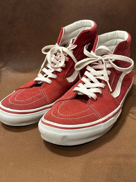 VANS Sk8-Hi レッド ハイカットスニーカー 旧タグ