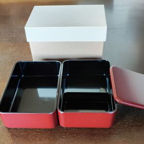 お弁当箱 2段1段 外箱付き 漆