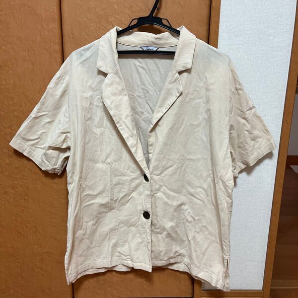 しまむら アベイル 半袖ジャケット ベージュ