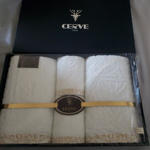 未使用品 CERVE ホテル仕様 タオルセット 4枚 バスタオル フェイスタオル 綿100