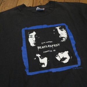 90s THE BEATLES BEATLEFEST 15th Tシャツ XL ブラック ビートルズ バンド ロック イベント