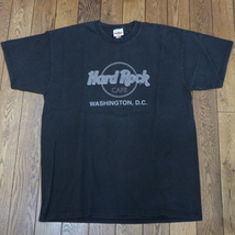 90s Hard Rock Cafe Washington D.C Tシャツ L ブラック ハードロックカフェ ロゴ 半袖 企業 レストラン_画像2