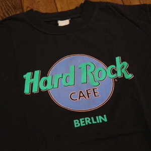 90s Hard Rock Cafe BERLIN Tシャツ ブラック ハードロックカフェ ロゴ 半袖 企業 レストラン