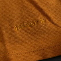 patagonia ORGANIC COTTON 長袖 Ⅴネック Tシャツ M オレンジ ロゴ刺繍 インナー トップス ロンT パタゴニア オーガニックコットン_画像3