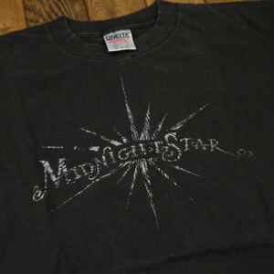 90s USA製 Midnight Star Tシャツ XL ブラック 半袖 ロゴ プリント ミッドナイトスター ロック バンドT R&B ソウル