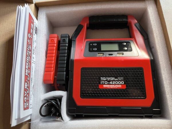 新品未使用 最新モデル 88ハウス ジャンプスターター ITO-42000 L1416 12v/24v マルチファンクション