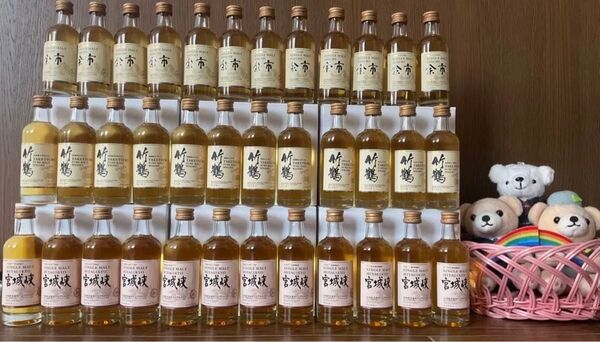 たくさん必要な方☆(*'▽'*)☆蒸溜所限定ミニボトル☆余市、竹鶴、宮城峡 ☆箱入りの50mlの3種が12セットで合計36本☆