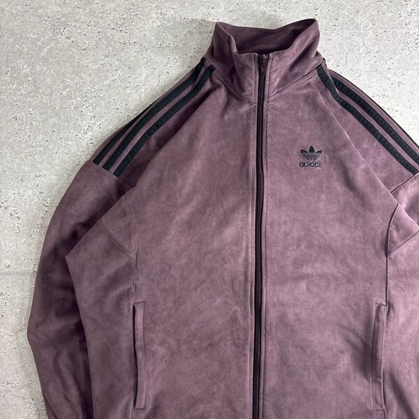 【希少】adidas トラックジャケット ベロア パープル系 L スウェード