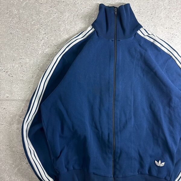 【美品】adidas 80s トラックジャケット デサント ブルー 4号