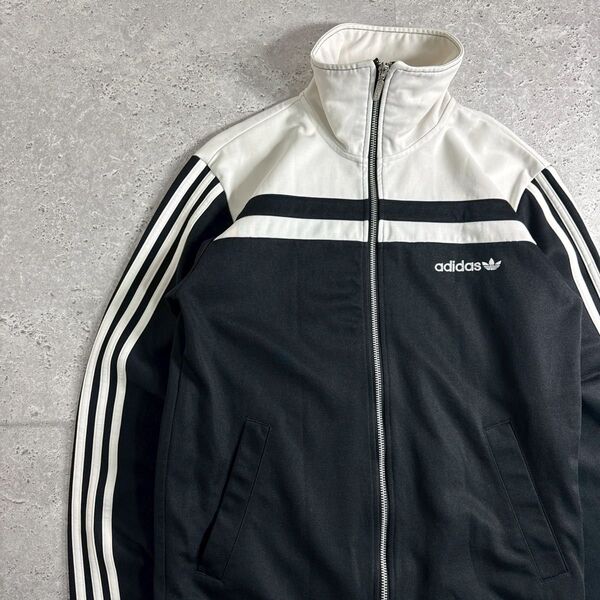 adidas 00sトラックジャケット ジャージ ブラック ホワイト XL