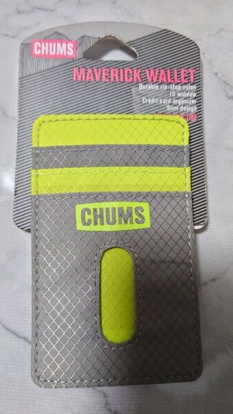 CHUMS チャムス カードケース パスケース 定期入れ イエローグレー