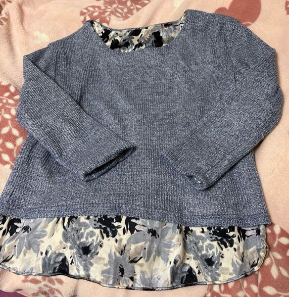 【お値下げ中 美品】ELLE トップス 重ね着風チュニック