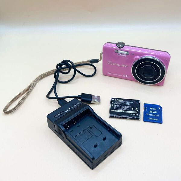 【バッテリーチャージャー付き】CASIO EXILIM EX-ZS35 ピンク
