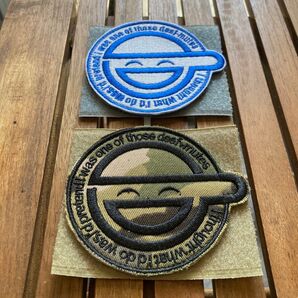 【新品】笑い男攻殻機動隊ベルクロワッペン迷彩+白字