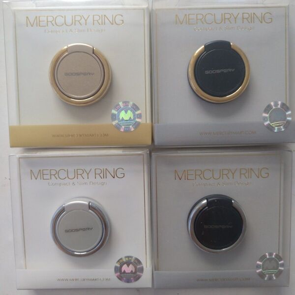 マーキュリーリング スマホリング MERCURY RING 4個セット スタンド機能 落下防止 未使用