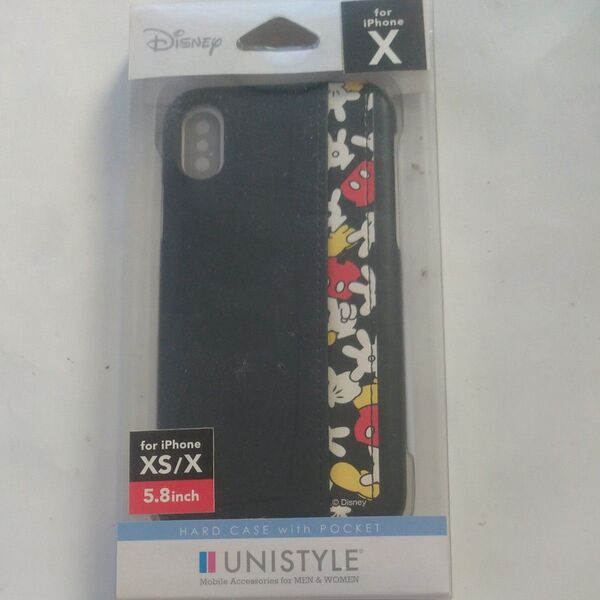 iPhone XS/X ケース ミッキーマウス ディズニー UNISTYLE カードポケット