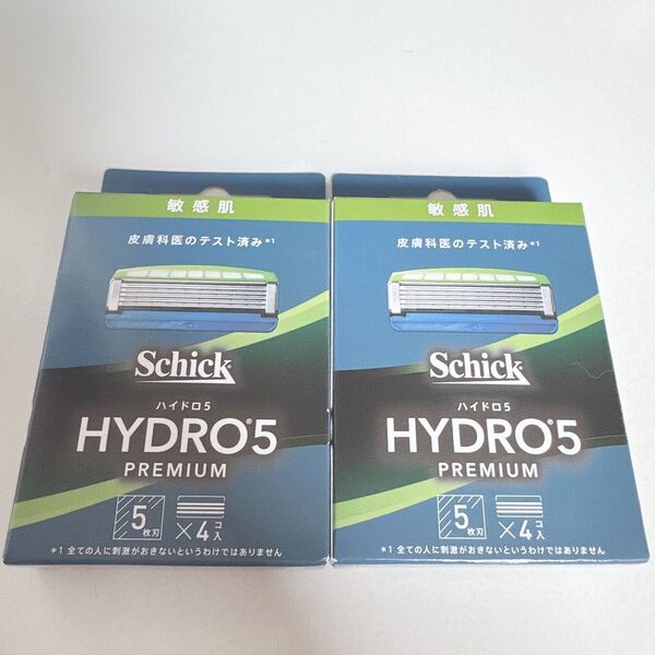 Schick ハイドロ5プレミアム 替刃・5枚刃 ×4個入り【2箱・新品未開封】敏感肌