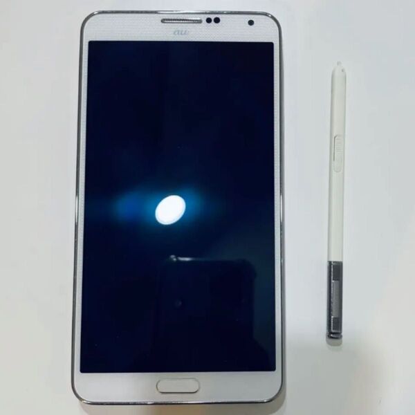 超美品!!!アプリゲームヌルヌル動きます!Galaxy Note3 SCL22 au ホワイト タッチペン付き