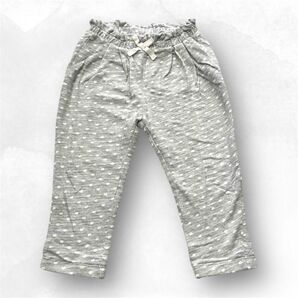 babyGAP ベビーギャップ ドット柄ロングパンツ長ズボン 18-24m 90 グレー 水玉 イージーパンツ 子供服 キッズ